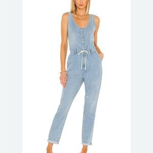 Paige Light Blue Denim Jumpsuit